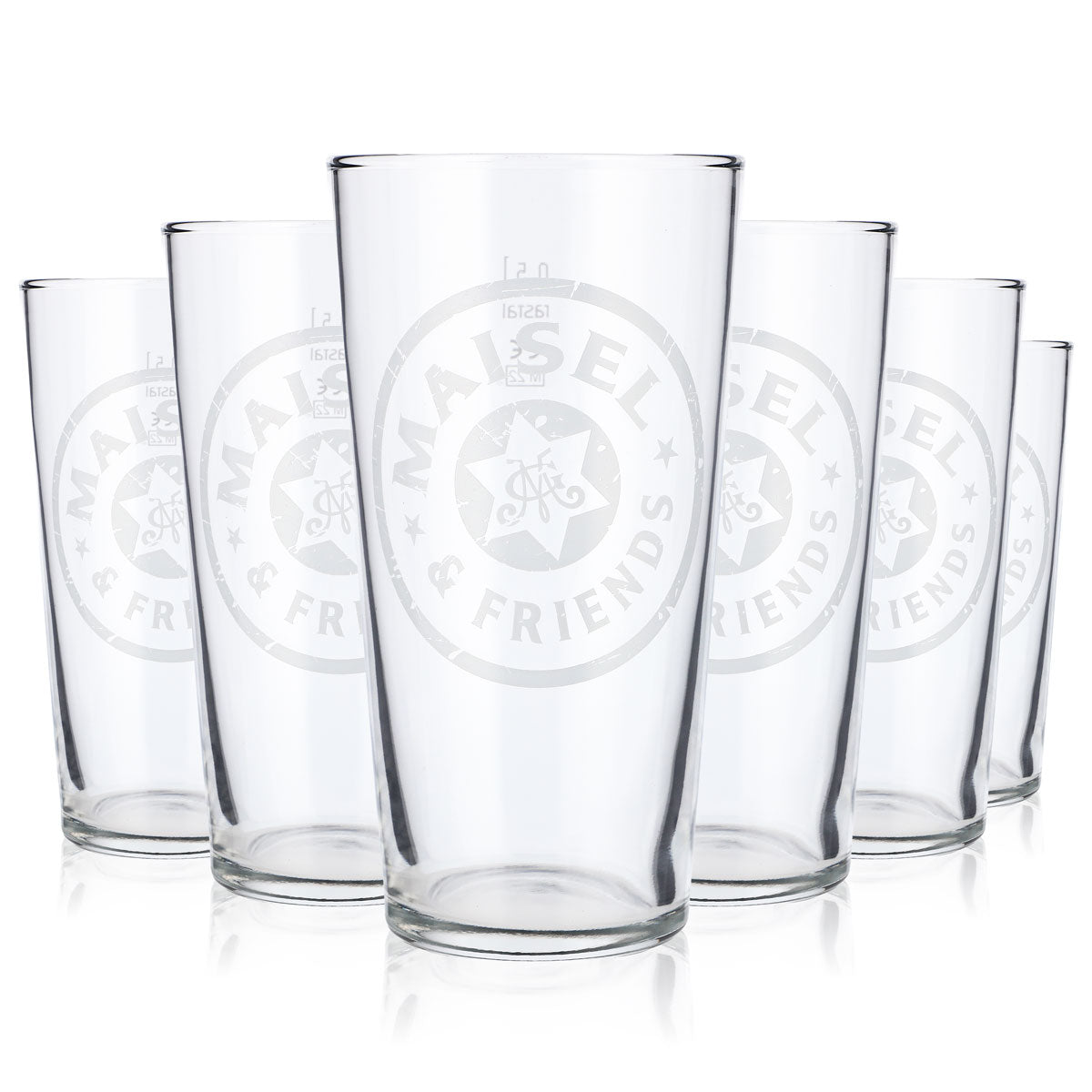 6x Maisel Weisse Willibecher beer glasses Frankonia 0.5l white satin finish – View 6