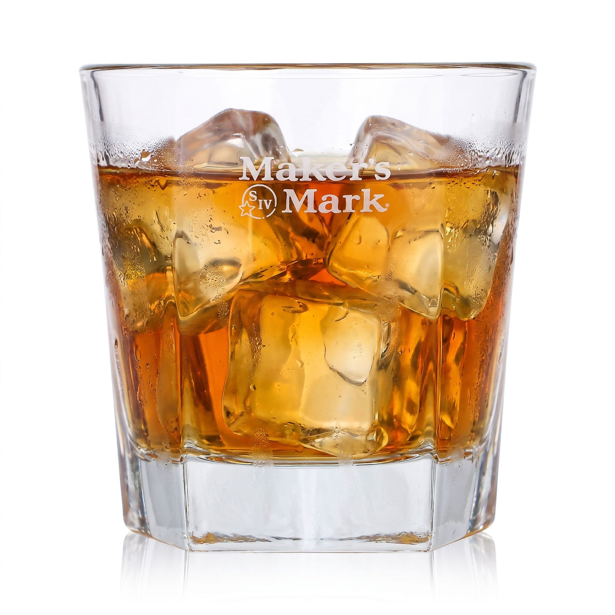 6 Maker's Mark Whiskey Glass Tumblers (Pentagonal) – View 2