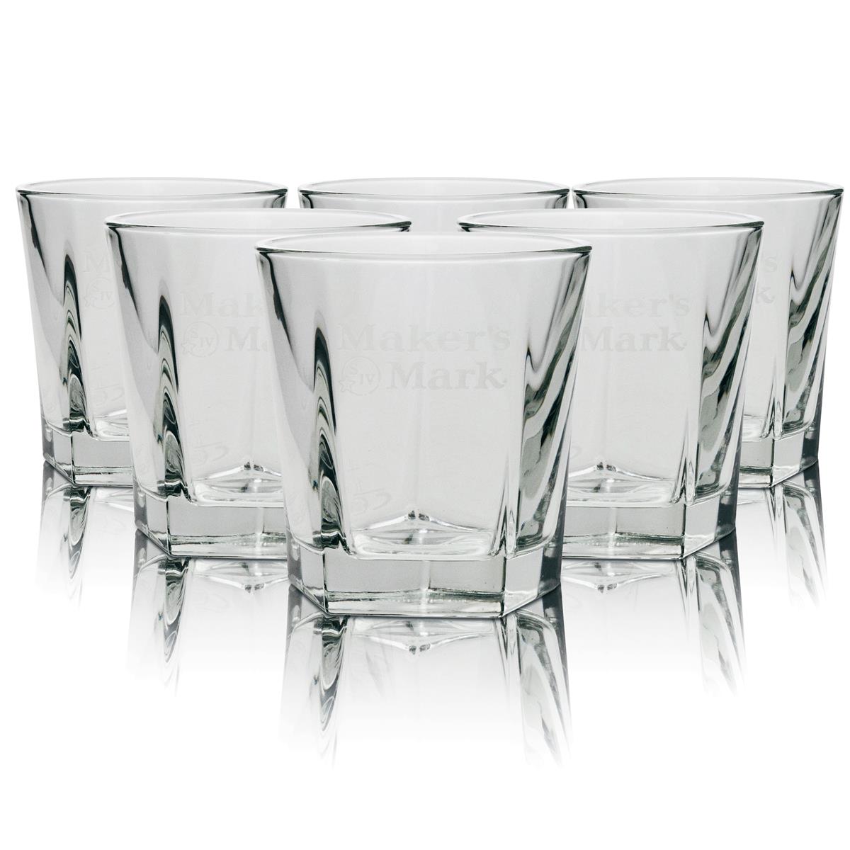 6x Maker's Mark Glass Tumblers 0.3l Whiskey Long Drink Glasses Gastro Pub Bourbon Bar