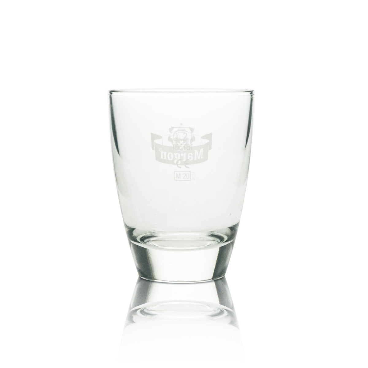 6x Margon water glass tumbler 0.2 l with white logo – View 3