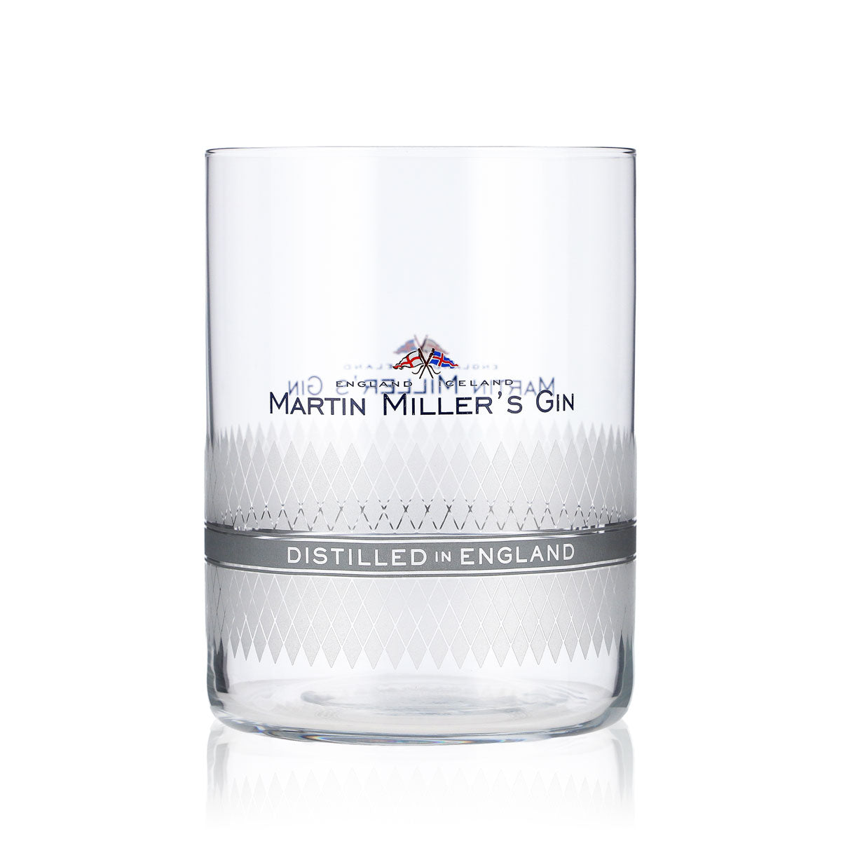 6x Martin Miller's Gin Glass 0.46l Tumbler Gin Glasses Satin Finish Pattern – View 2
