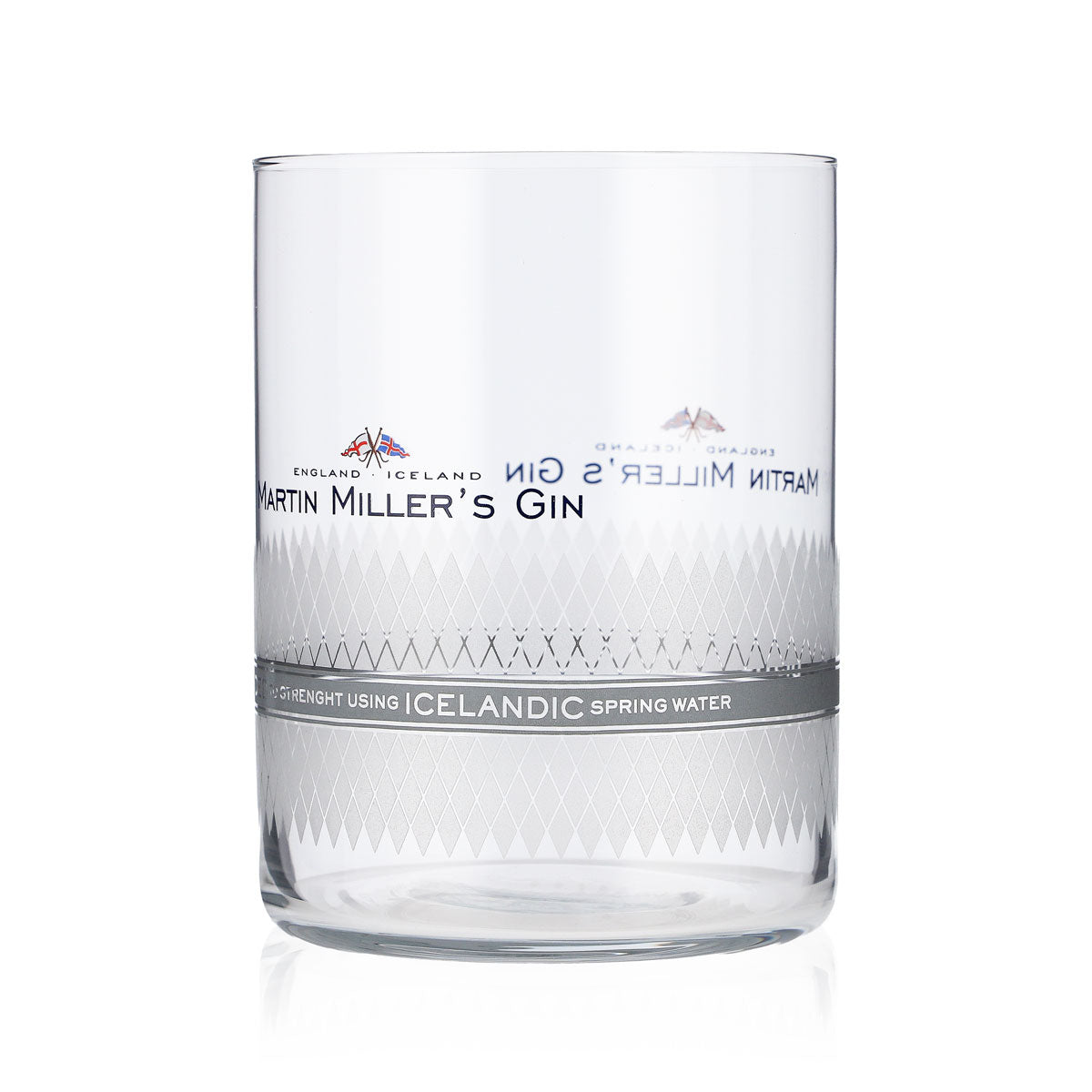 6x Martin Miller's Gin Glass 0.46l Tumbler Gin Glasses Satin Finish Pattern – View 4