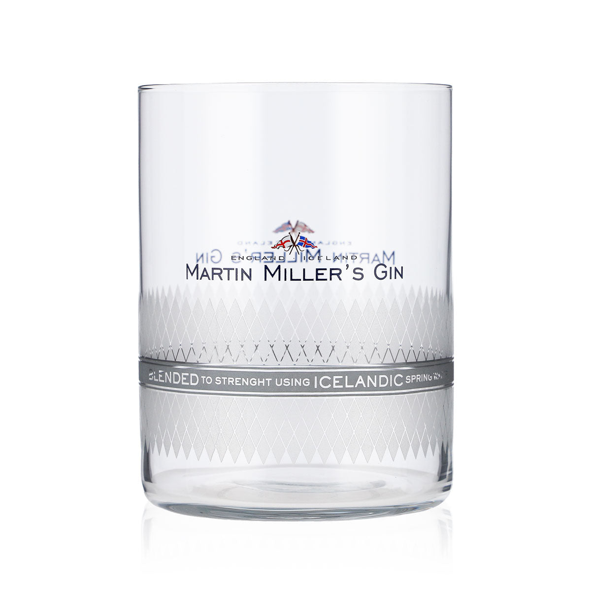 6x Martin Miller's Gin Glass 0.46l Tumbler Gin Glasses Satin Finish Pattern – View 5