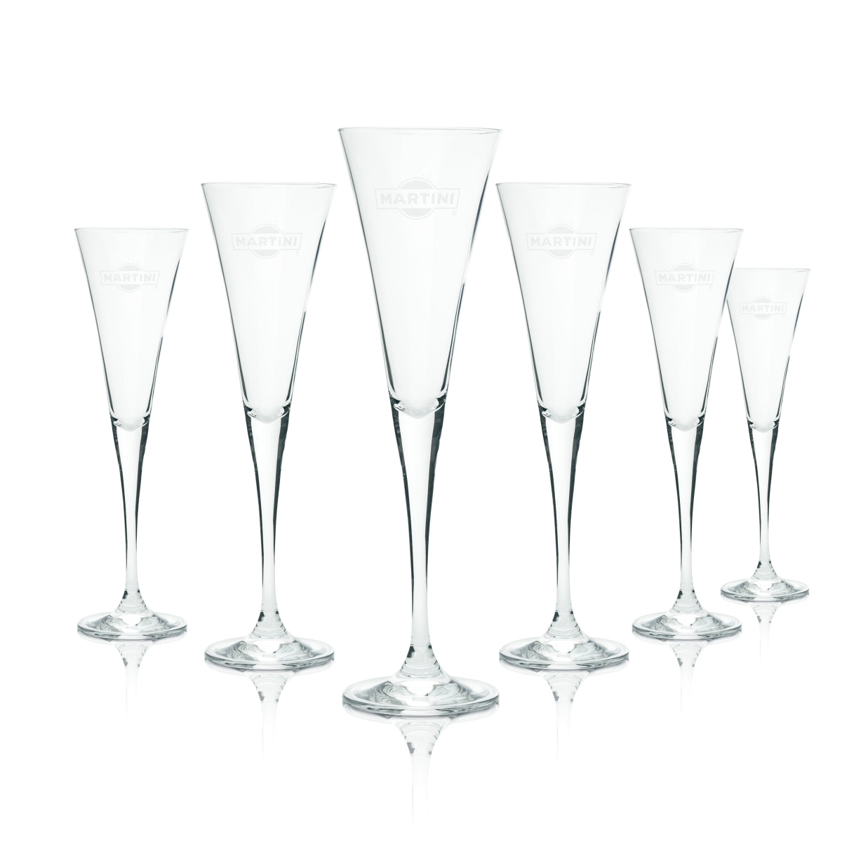 6x Martini Glass 0.1l Flute Goblet Stem Glasses Gastro Sparkling Wine Champagne Aperitif