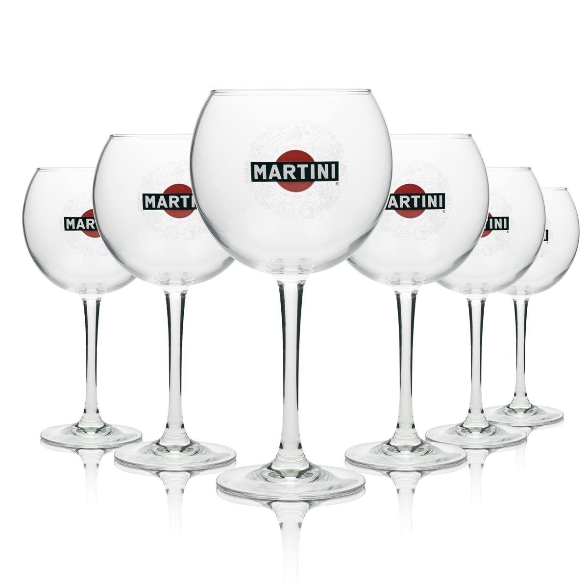 6x Martini Glass 0.47l Balloon Goblet Glasses Aperitif Royale Bianco Spritz Rosato