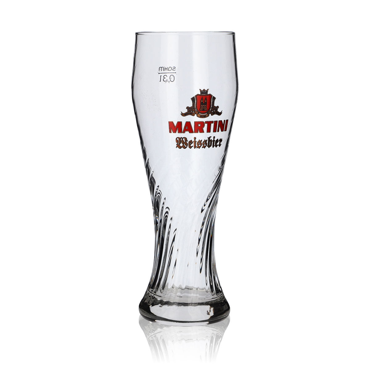 6x Martini Weissbier Glass 0.3l Beer Glass Glasses Relief Wheat Beer Glass – View 3