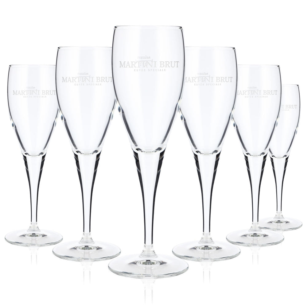 6 Martini Vermouth Glass Champagne Glasses 0.1l Flute "Martini Brut" Mäser
