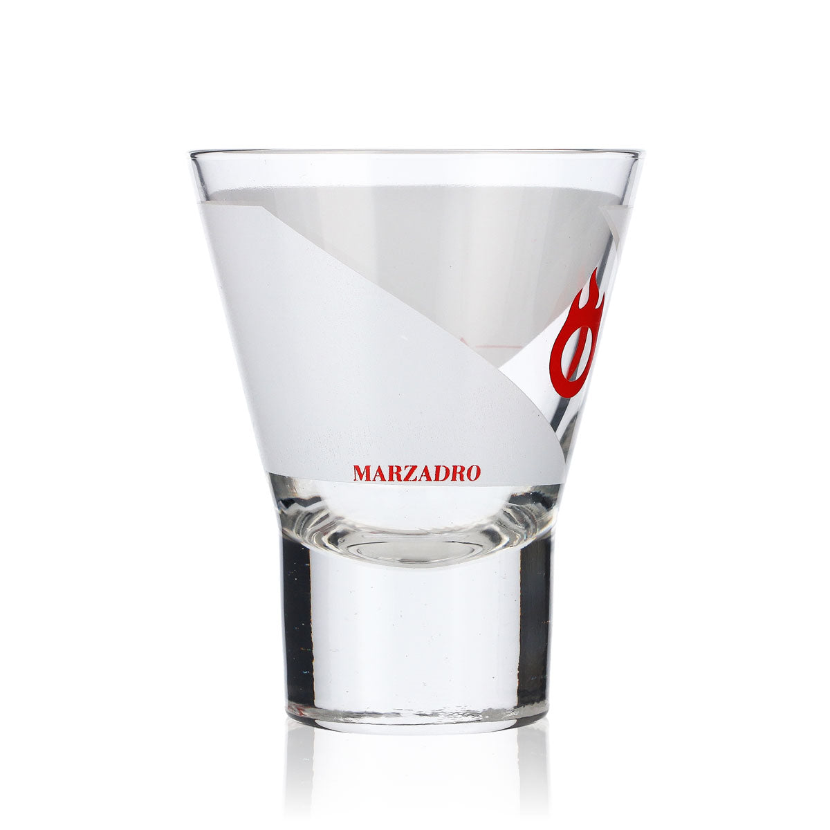 6x Marzadro Grappa Glass Tumblers/Mugs 4cl Red Logo – View 2