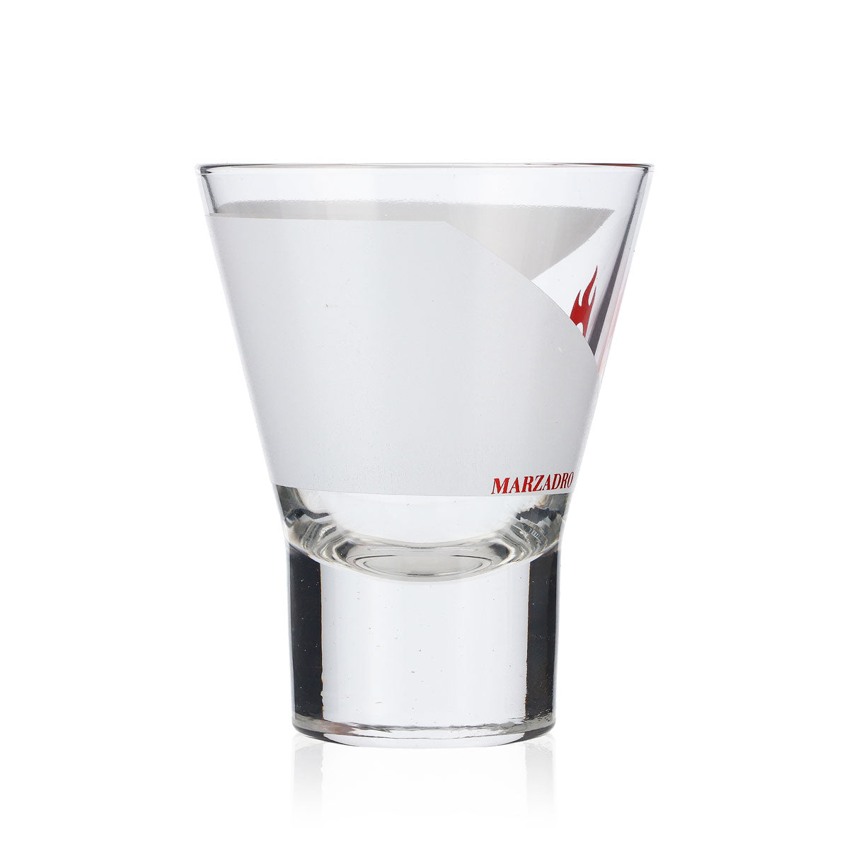 6x Marzadro Grappa Glass Tumblers/Mugs 4cl Red Logo – View 3