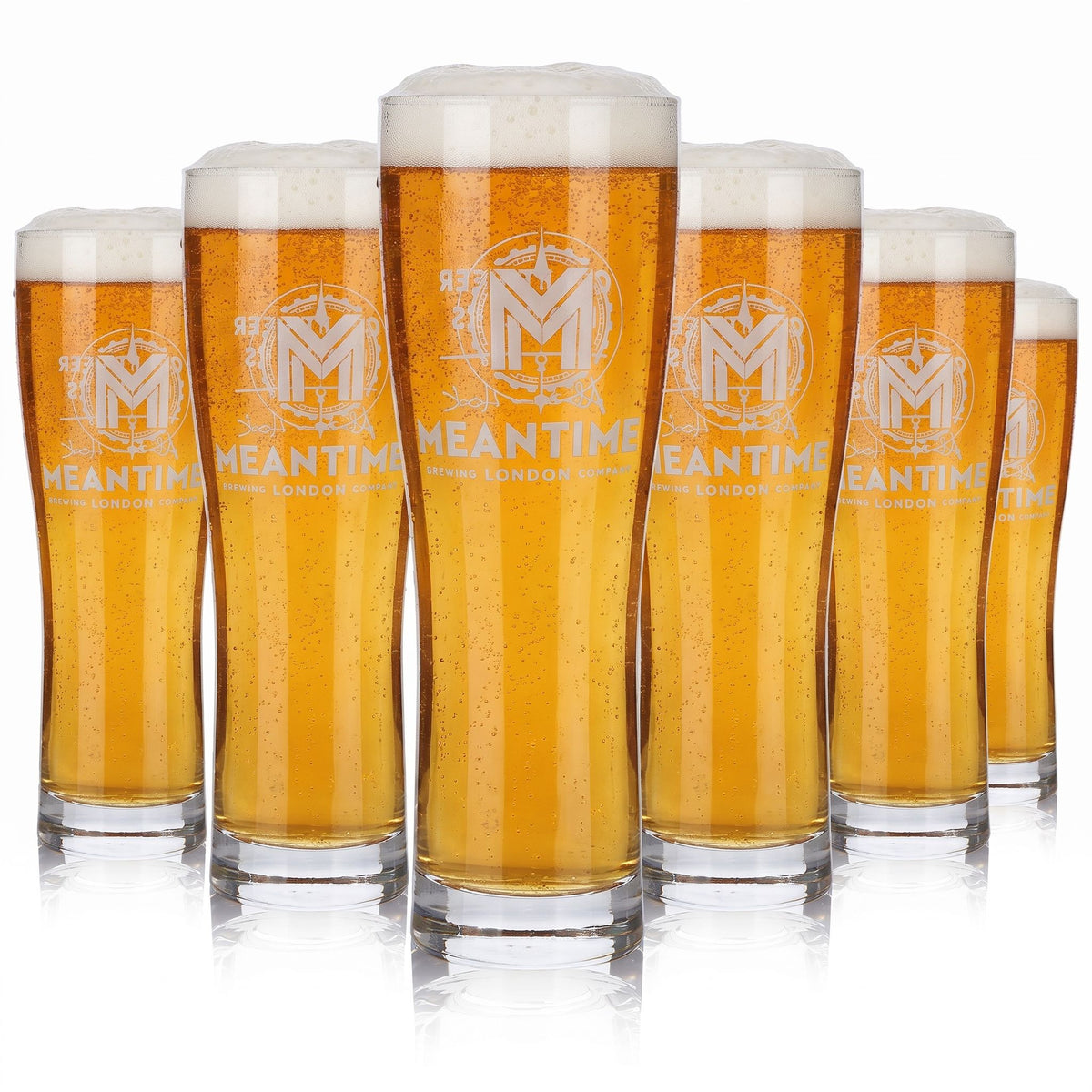 6 Meantime Beer Glasses, 0.5 L, "Craft Beer Pioneers" Sahm