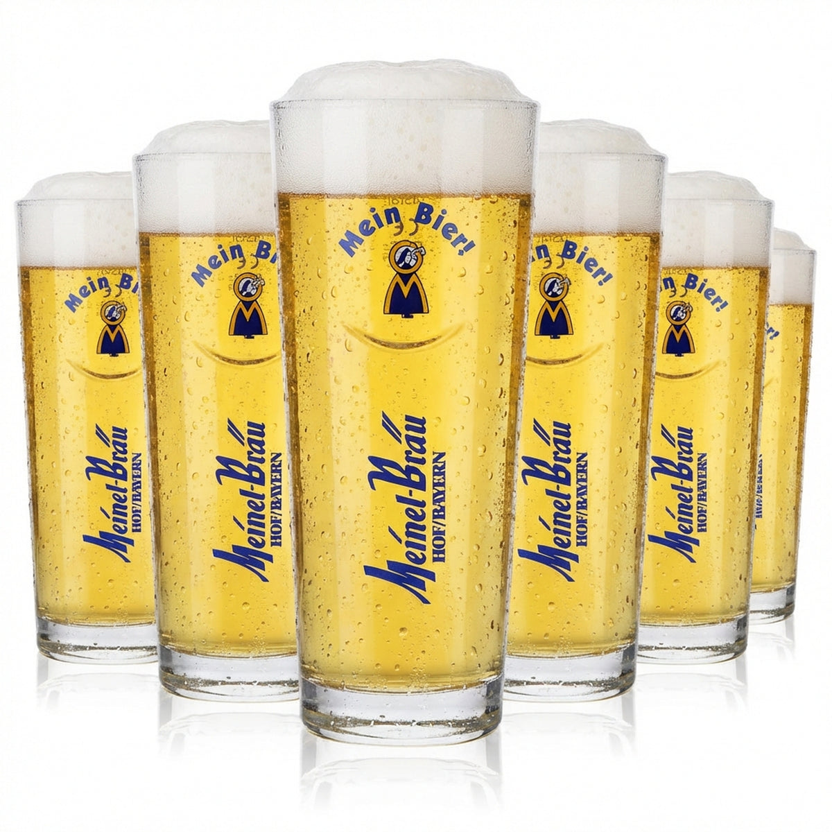 6x Meinel Bräu Beer Glass Beer Glasses Glasses 0.3l Willi Mug Rastal