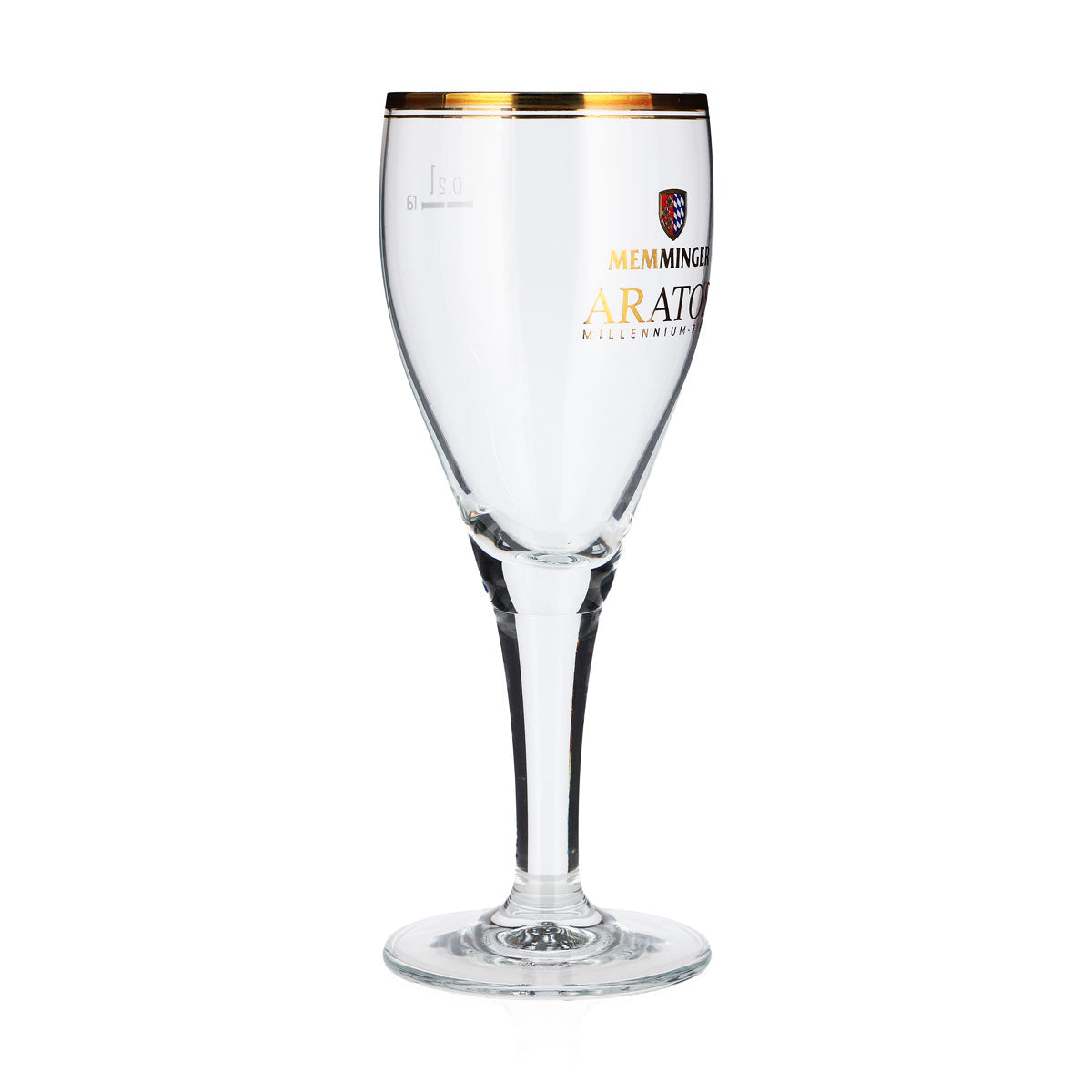 6 Memminger Beer Glasses, 0.2 L, Gold-Rimmed Rastal Harzer (Set of 6) – View 3