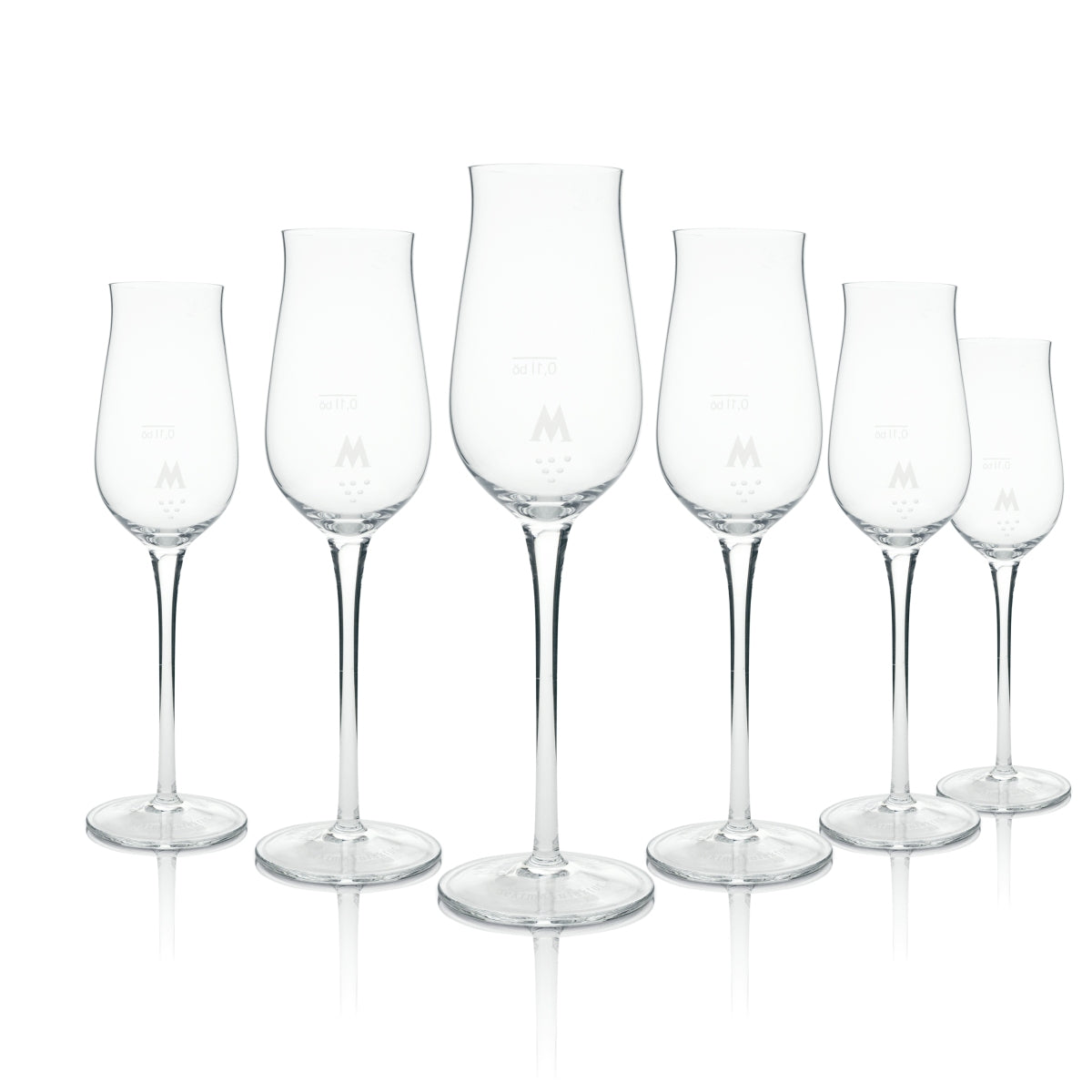 6x Menger Sparkling Wine Glass Flute 0.2L Nosing Shape Böckling