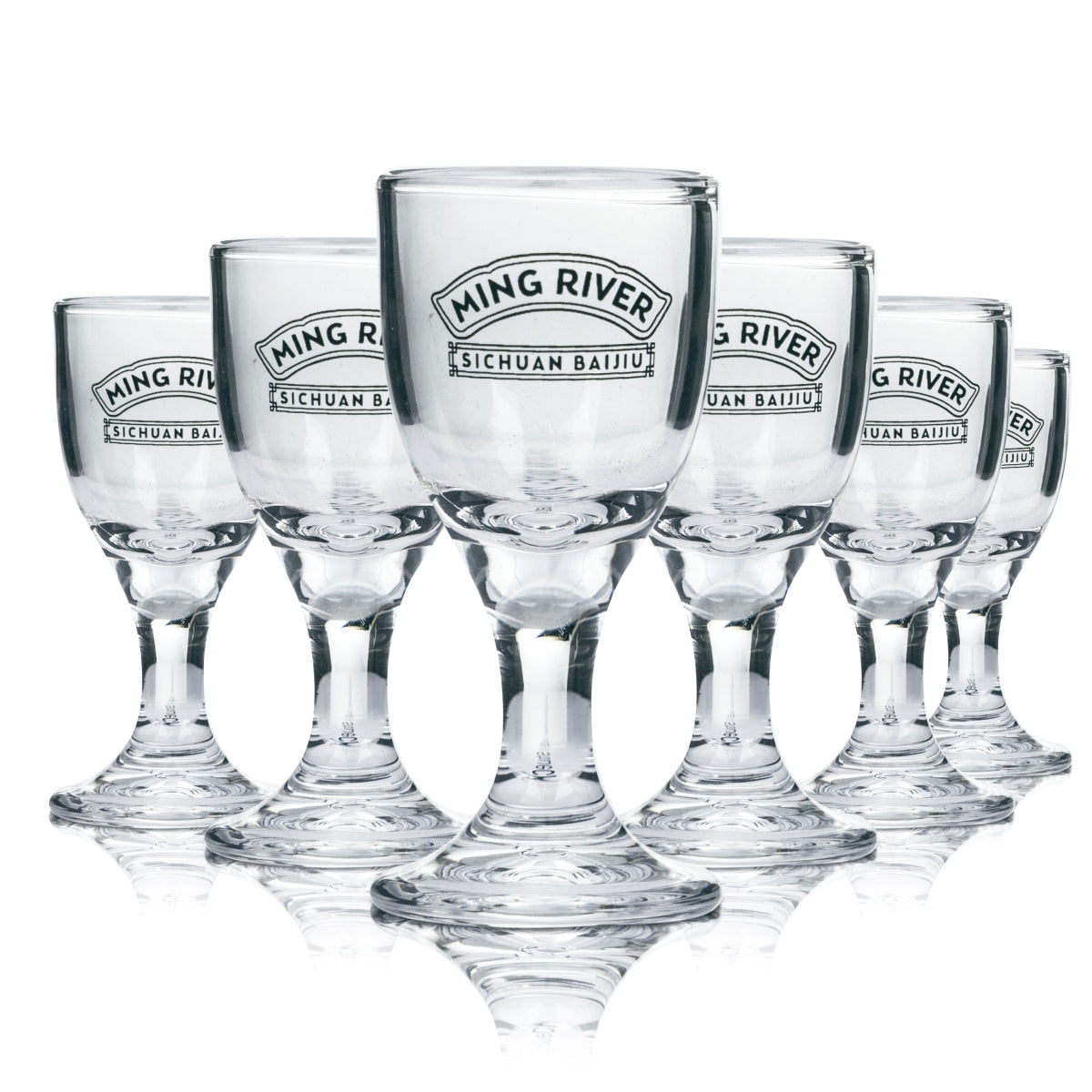 6x Ming River Baijiu Glass 1cl Mini Shot Glasses Schnapps Short Shot Glasses Sichuan