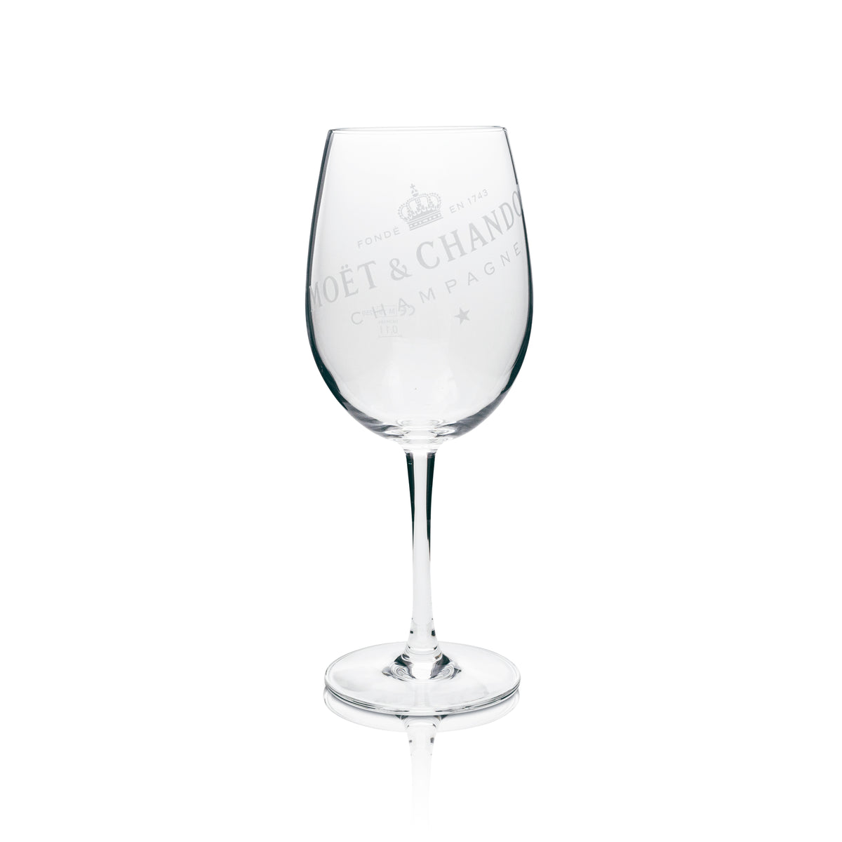 6x Moët & Chandon Champagne Glass Wine Glass with White Lettering – View 2