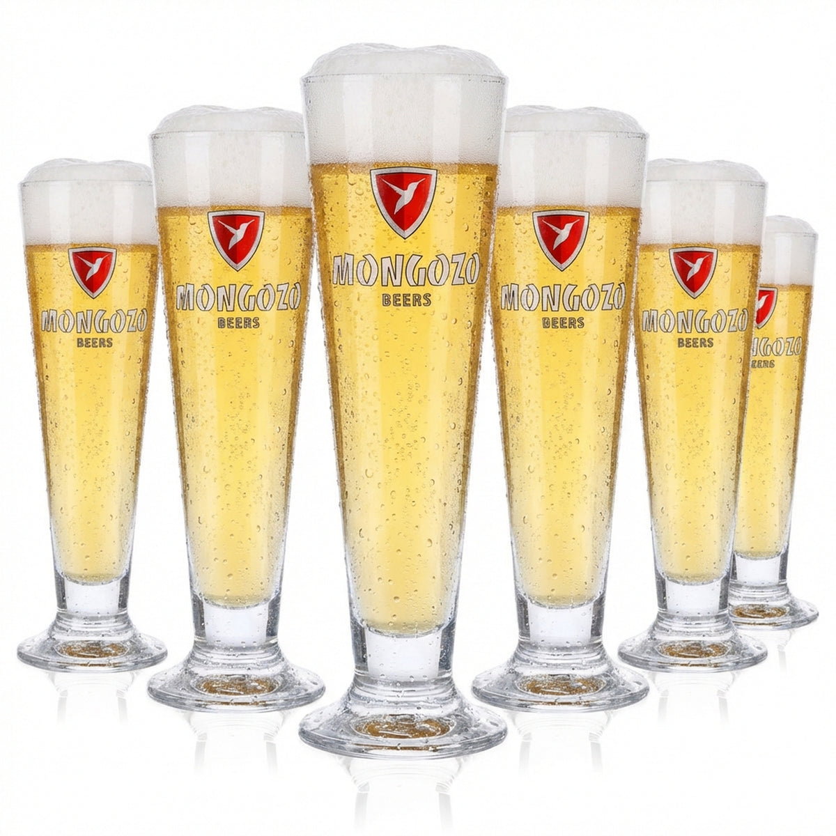 6x Mongozo beer glass 0.2l goblet glass tulip glass beer glasses