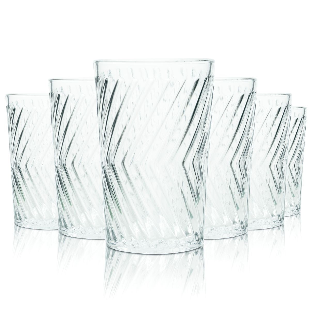 6x Monkey Shoulder Glass 0.42l Contour Tumbler Glasses Premium Blended Malt Whisky