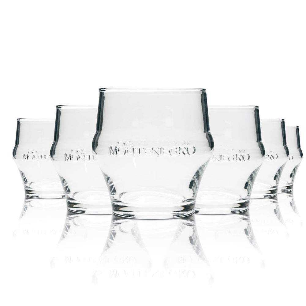 6x Montenegro liqueur glass tumbler, transparent