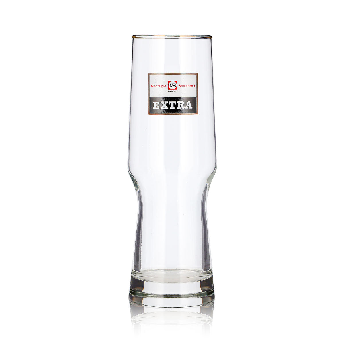 6 Moortgat Beer Glasses, 0.3 L "Extra" Mugs with Gold Rims – View 3