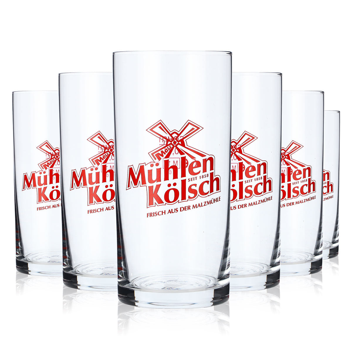 6x Mühlen Kölsch beer glass 0.1l Beer glasses Altbier glass Stange – View 5