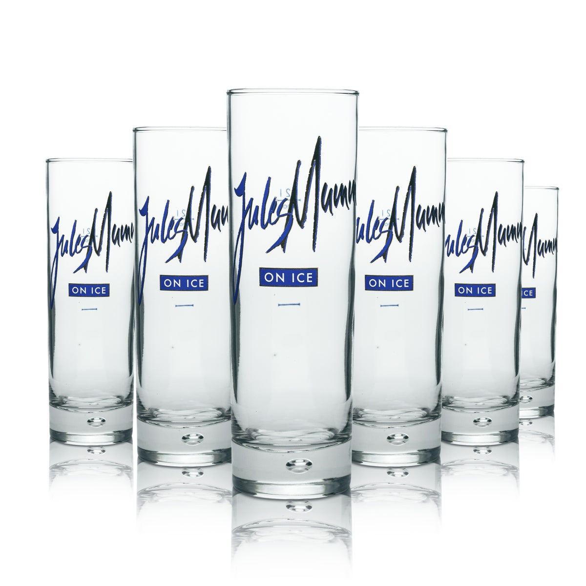 6x Mumm Jules Sparkling Wine Glass Long Drink 0.2l on Ice