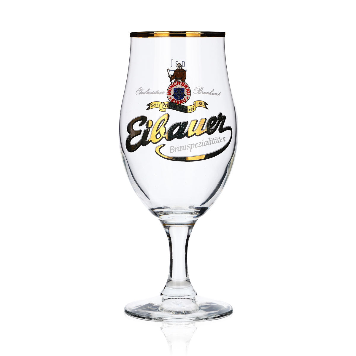 6x Münchbräu Eibau beer glass 0.3l trophy with gold rim "Eibauer Brauspezialitäten" – View 2