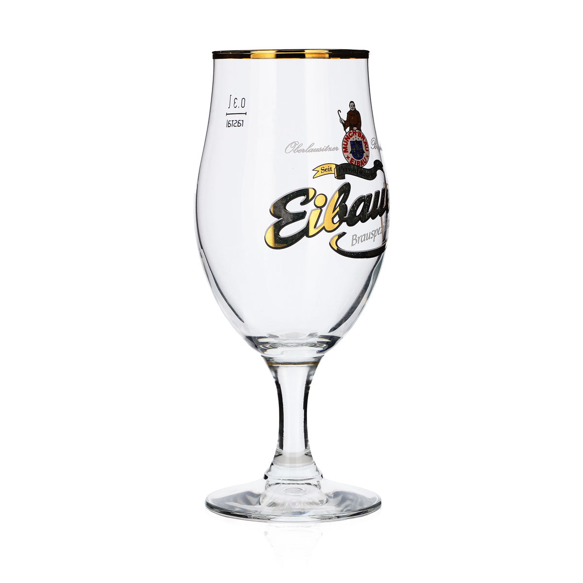 6x Münchbräu Eibau beer glass 0.3l trophy with gold rim "Eibauer Brauspezialitäten" – View 3