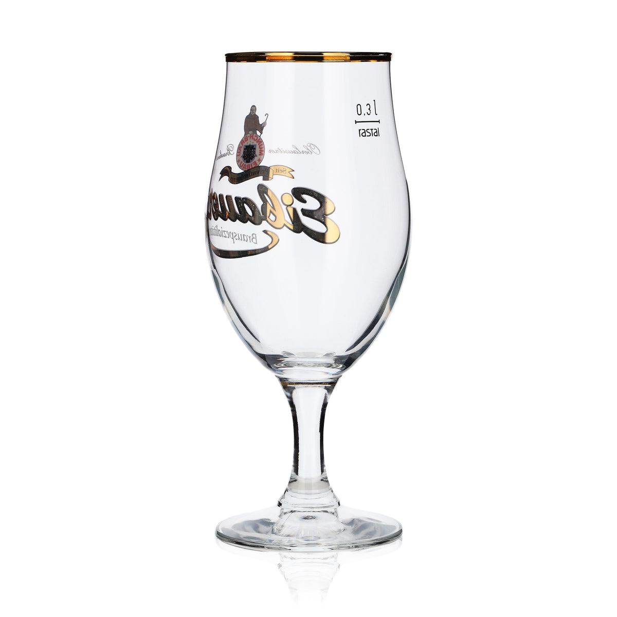6x Münchbräu Eibau beer glass 0.3l trophy with gold rim "Eibauer Brauspezialitäten" – View 4