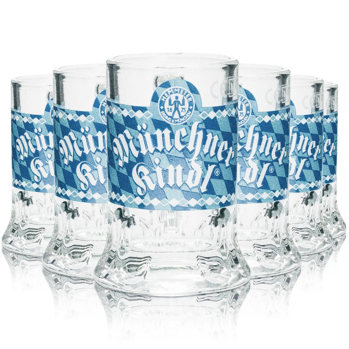 6x Munich Kindl Beer Glass Shot Mini Beer Glass Bavaria