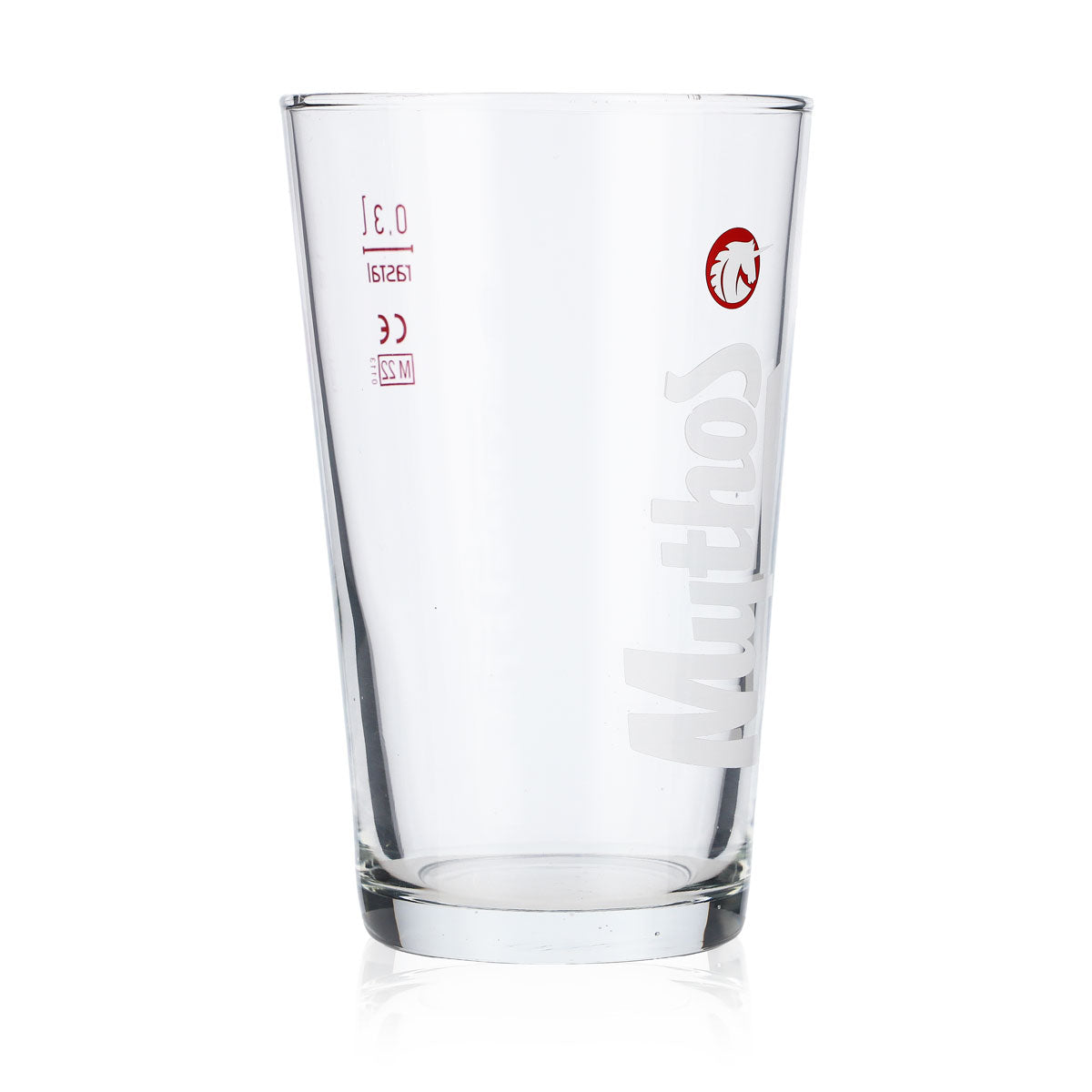 6x Mythos Beer Glasses Beer Glasses Mug 0.3l White Logo Vertical – View 3