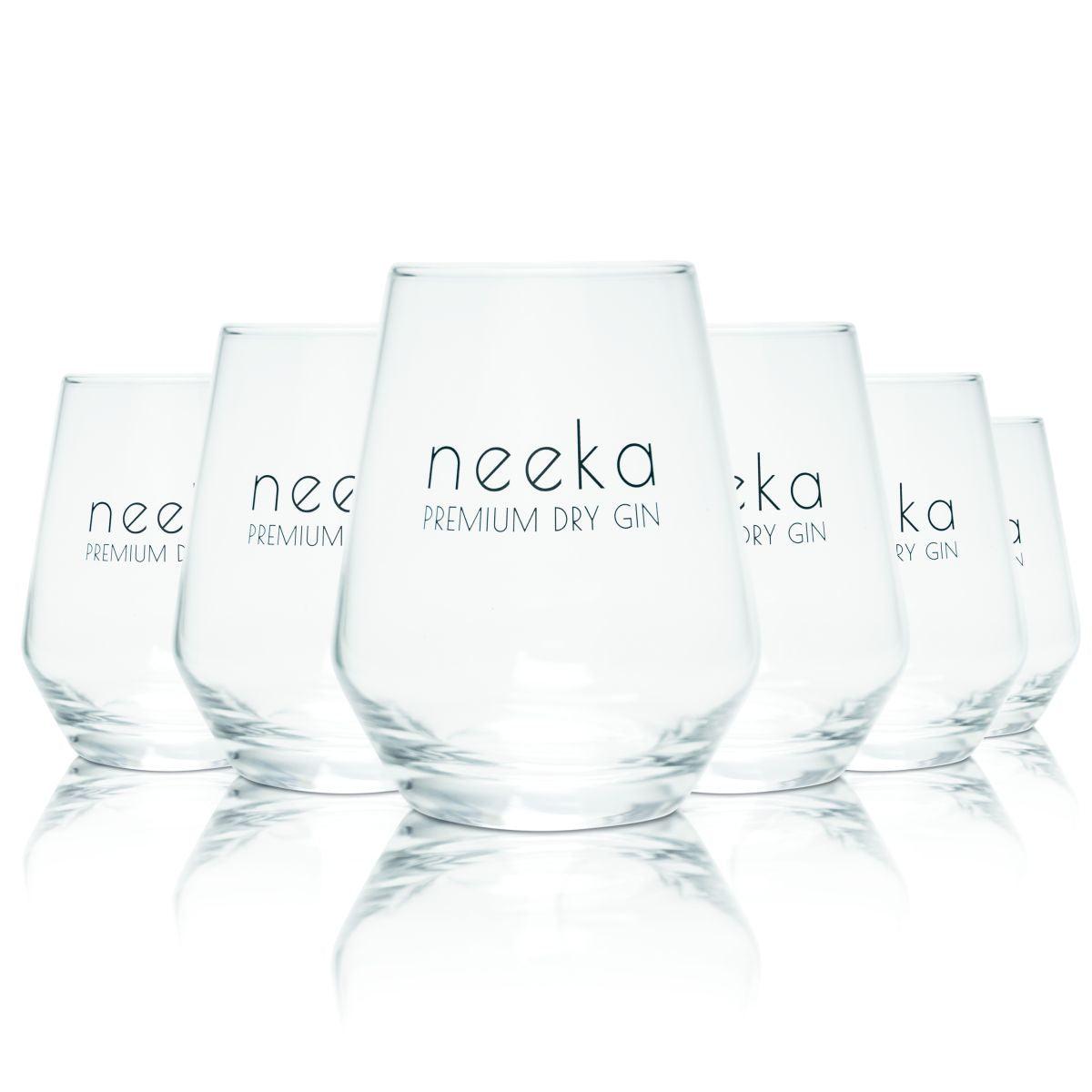 6x Neeka Gin Glass 0,38l Tumbler Glasses Longdrink Gin Tonic Glasses Set Aperitif