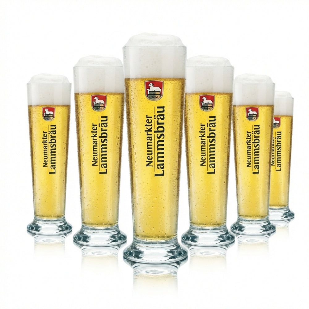 6x Neumarkter Lammsbräu beer glass 0.5l mug Exclusive Rastal glasses Tulip cup