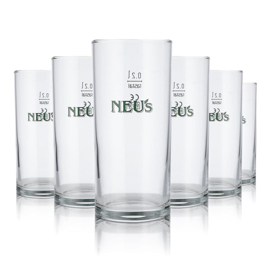 6x Neus glass 0.2l bar tumbler drinking glasses set juice mineral water soda