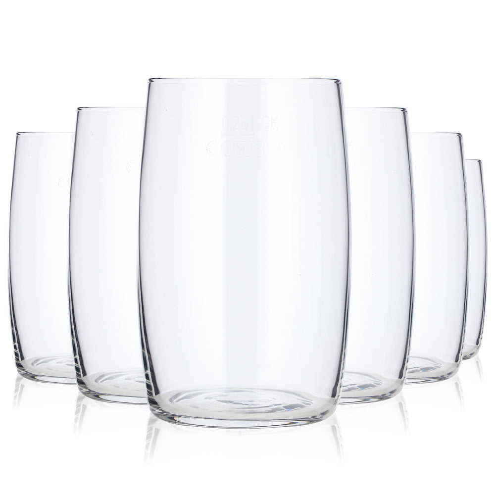 6x No Name Miscellaneous Glass 0.25 L Tumblers, Winemaker's Tumblers, Matador Whiskey Glasses (Set of 6)