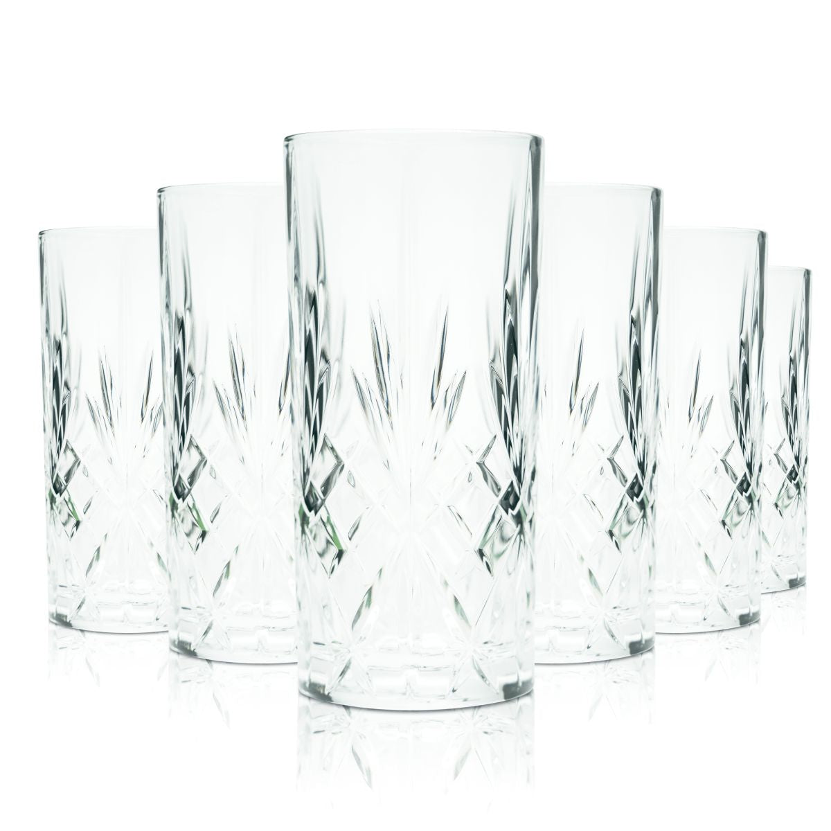 6x Nordes Gin Glass 0.35L Long Drink Glass Highball Gin and Tonic Glass Set Distillery