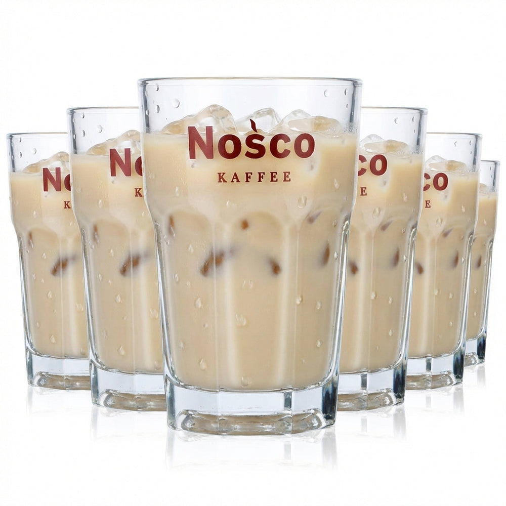 6x Nosco Coffee Glass 0.3l Coffee Glasses Espresso Glass Latte Glass