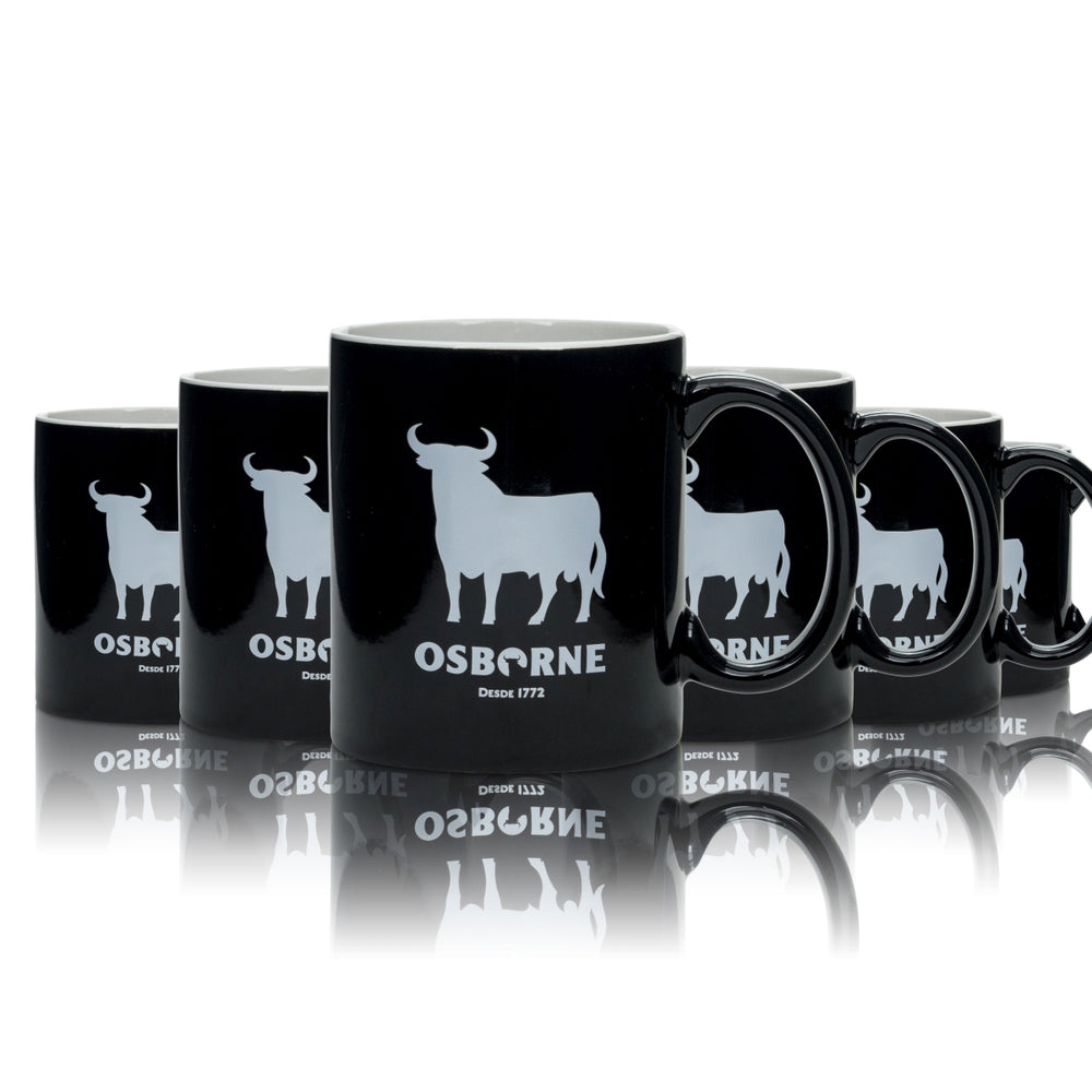 6x Osborne Veterano Brandy Cup 0.3L Glass Handle Mulled Wine Punch Glasses Mug