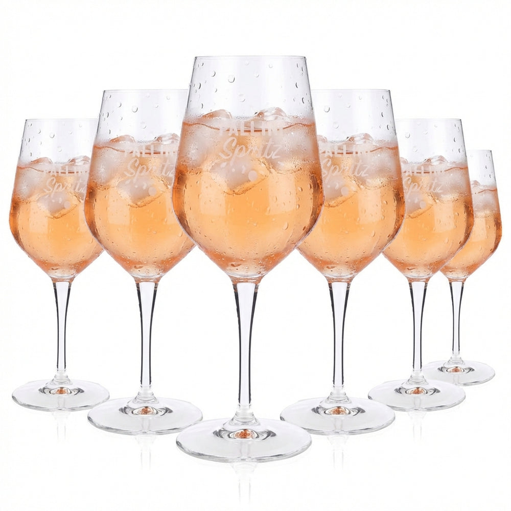 6x Pallini Sritz Limoncello Glass 0.44l Wine Glasses Aperitif Cocktail Stem