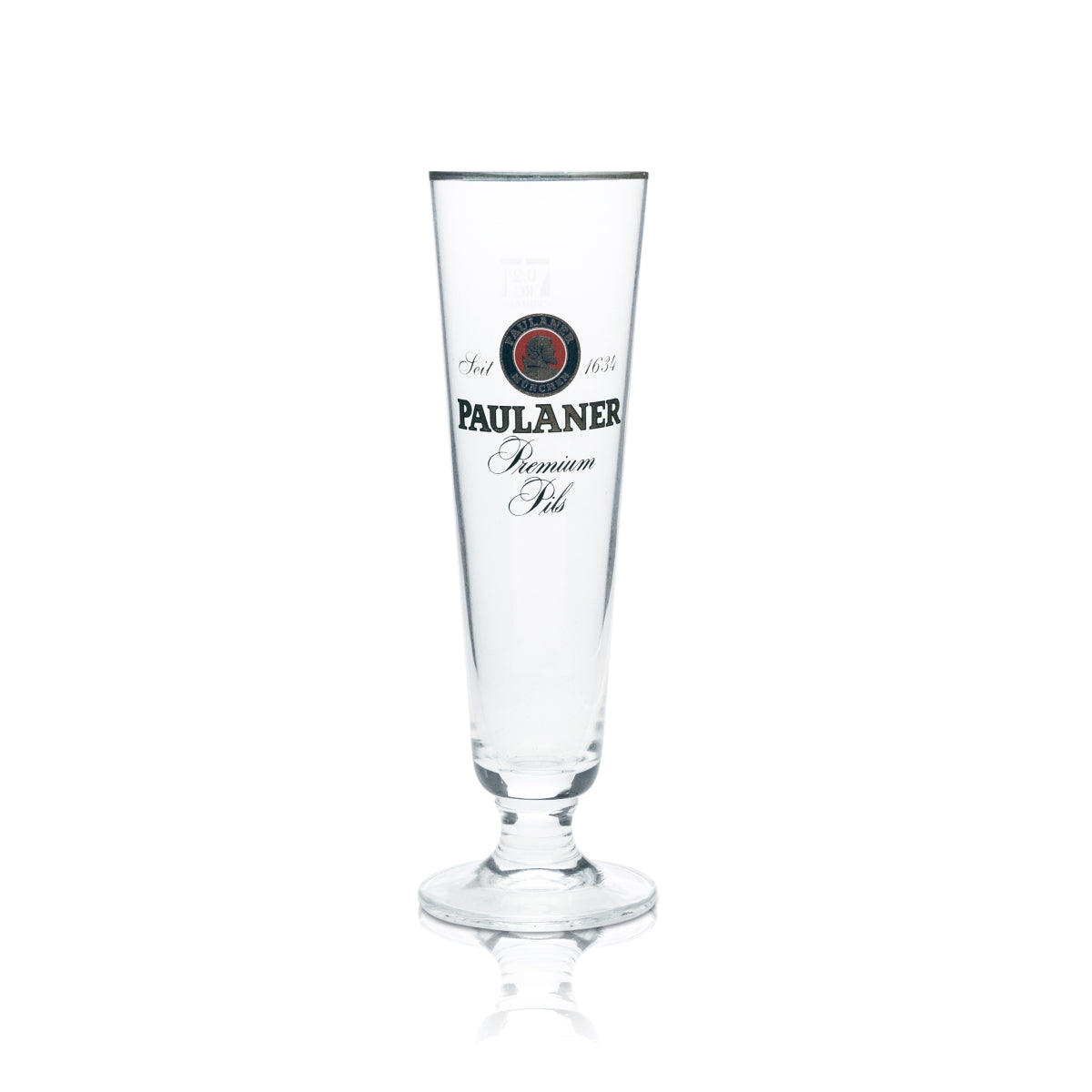 6x Paulaner beer glass 0.2 l tulip glass with gold rim, pilsner glasses, gastro brewery bar – View 2