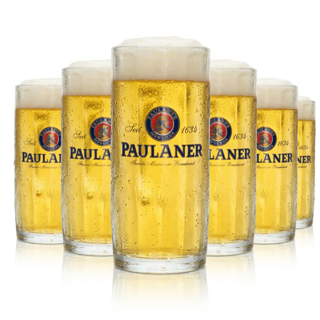 6x Paulaner beer glass 0.3l mug Pils Seidel Sahm Henkel glasses tankards Beer – View 2