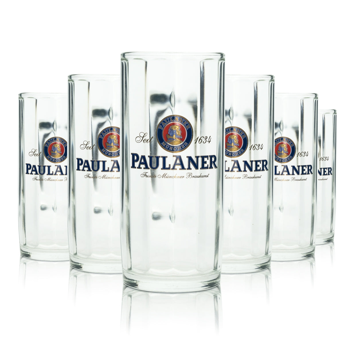 6x Paulaner beer glass 0.3l mug Pils Seidel Sahm Henkel glasses tankards Beer – View 3