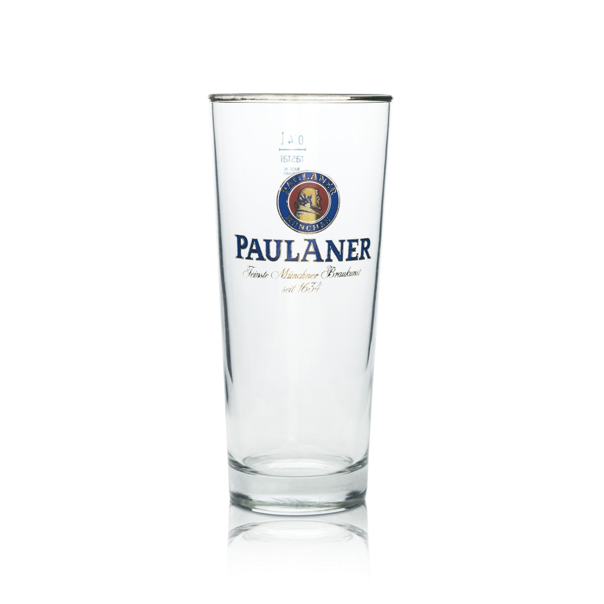 6x Paulaner Beer Glass 0.4l Willi Becher Rastal Pint Glasses Light Brewery Beer Munich – View 2