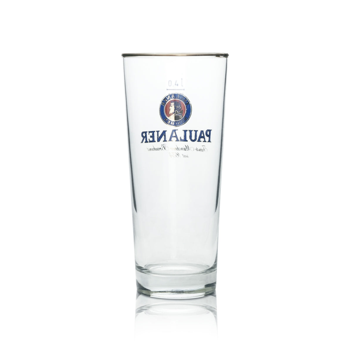 6x Paulaner Beer Glass 0.4l Willi Becher Rastal Pint Glasses Light Brewery Beer Munich – View 3