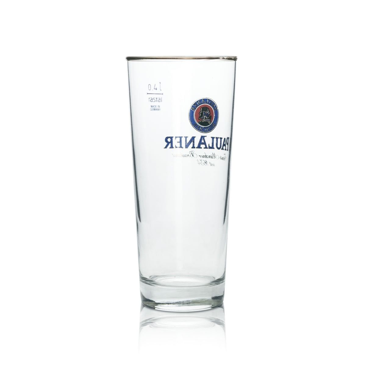 6x Paulaner Beer Glass 0.4l Willi Becher Rastal Pint Glasses Light Brewery Beer Munich – View 4