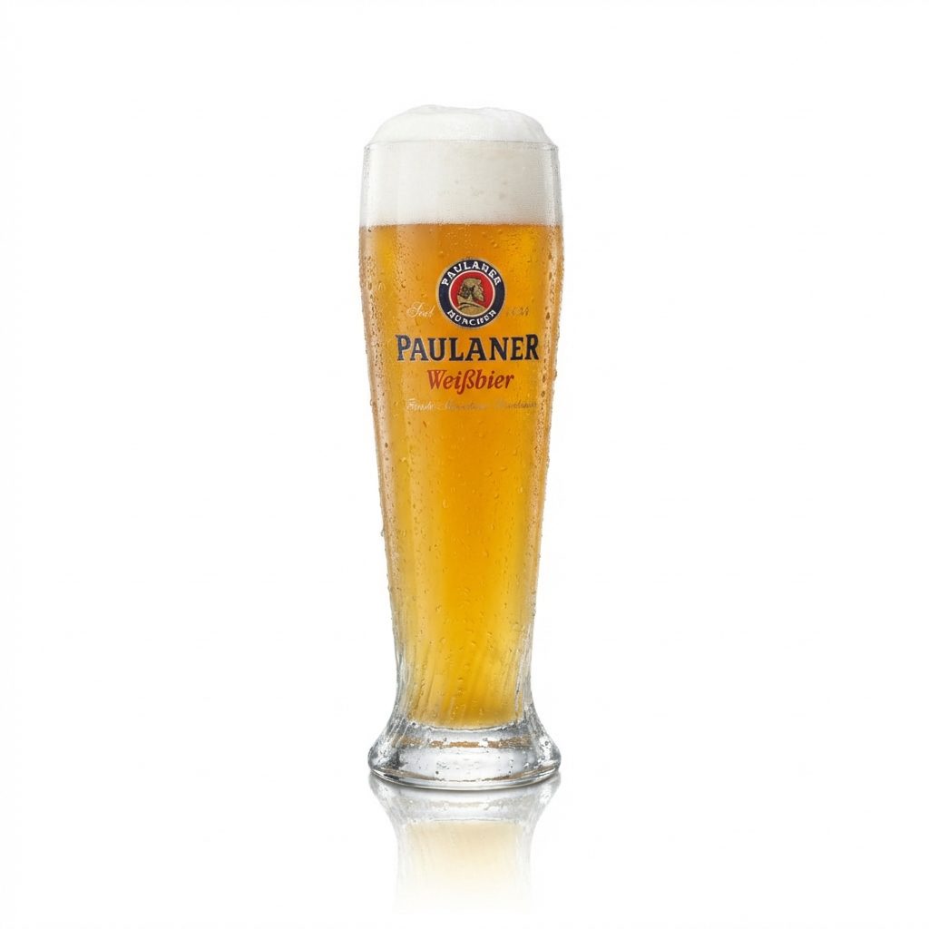 6x Paulaner wheat beer glass 0.3l yeast crystal wheat glasses Munich Bavaria Gastro – View 3