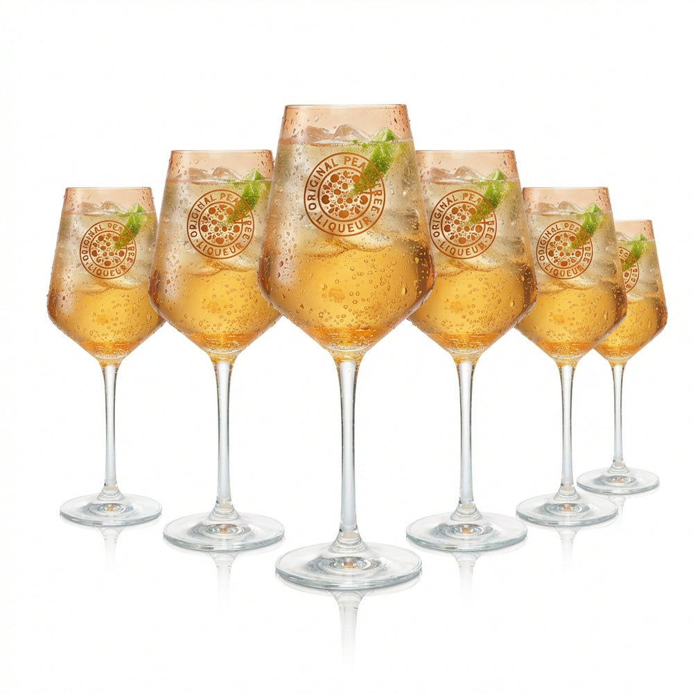 6x Peachtree wine glass 0.35l aperitif glasses cocktail glasses Fizzy Peachtree long drink