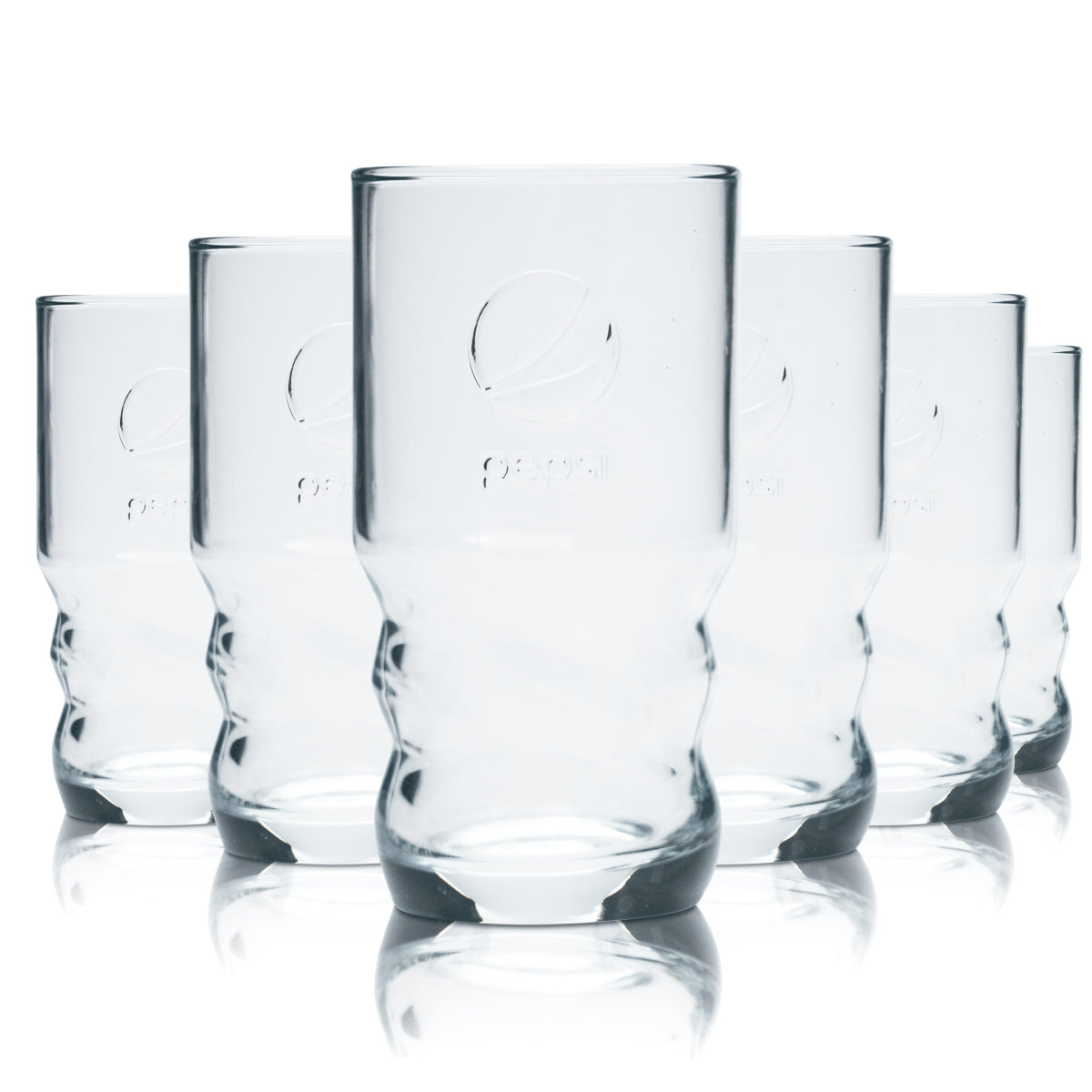 6x Pepsi glass 0.2l cup AXL contour glasses soft drink cola mix lemonade Maxx Bar