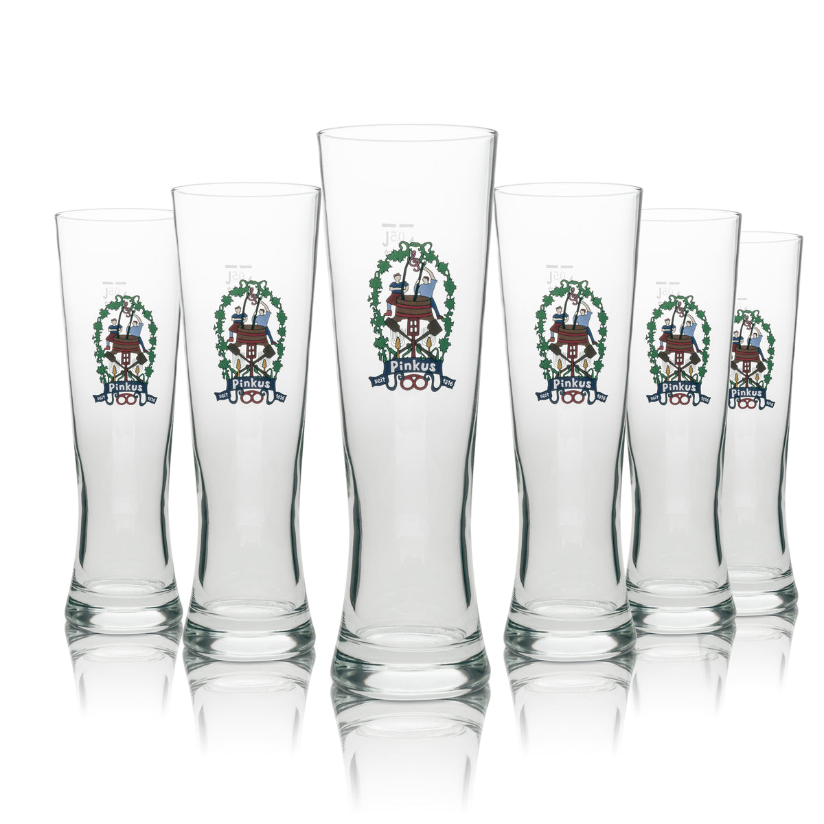 6x Pinkus Beer Glass Wheat 0.5l – View 4