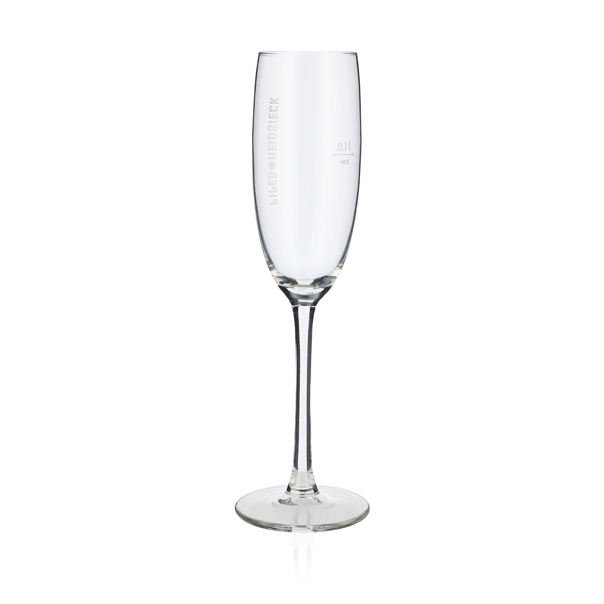 6x Piper-Heidsieck Champagne Glass 0.1l Flute Glass Logo Satin Finish Vertical – View 4