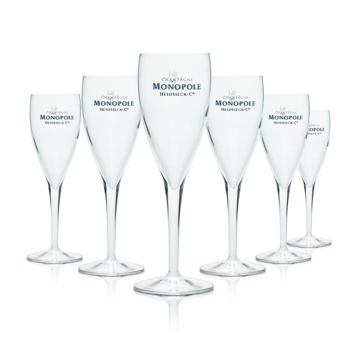 6x Piper-Heidsieck Champagne Glass 160ml Flute Goblet Glasses Monopole Sparkling Wine Secco
